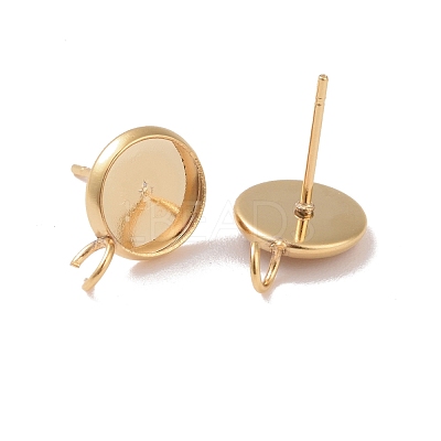 304 Stainless Steel Stud Earring Settings STAS-P166-14-8mm-1