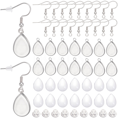 30Pcs 304 Stainless Steel Earring Hooks STAS-SP0002-06P-1