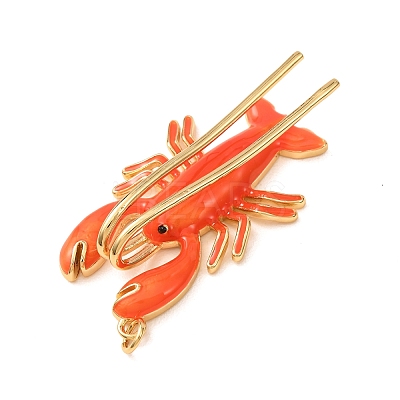 Brass with Enamel Pendants KK-CBA2F11-10G-02-1