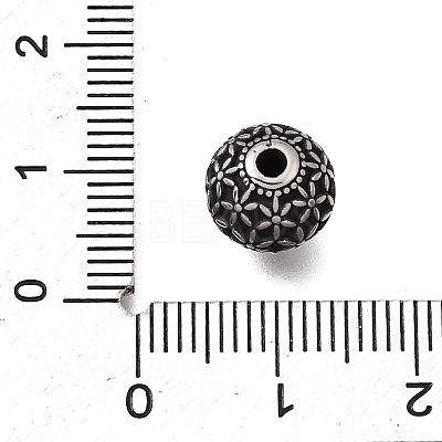 Engraved 304 Stainless Steel Beads STAS-H263-17AS-11-1