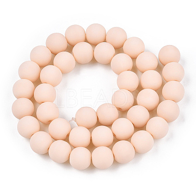 Opaque Glass Beads Strands GLAA-T032-P10mm-MD09-1