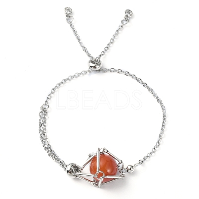 Mixed Natural Carnelian & Lapis Lazuli & Green Aventurine & Rose Quartz Bracelets BJEW-JB09879-01-1