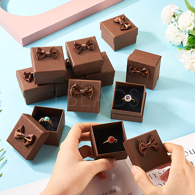 Square Cardboard Paper Ring Gift Storage Boxes CON-TAC0001-17D-1