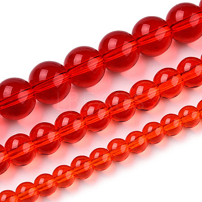 Transparent Glass Beads Strands X-GLAA-T032-T6mm-09-1