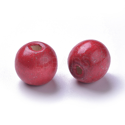 Dyed Natural Wood Beads WOOD-Q006-16mm-01-LF-1