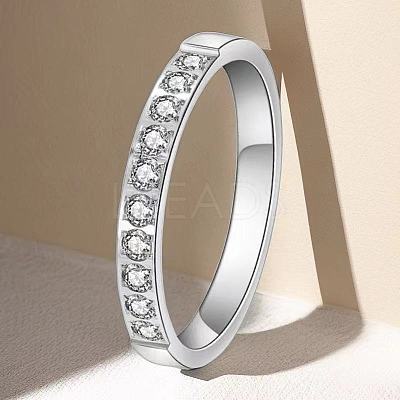 Stainless Steel and Crystal Rhinestone Finger Rings for Women FS-WG71548-01-1