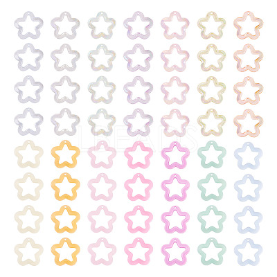 90Pcs 15 Colors Imitation Jelly Acrylic Pendants MACR-TA0002-49-1