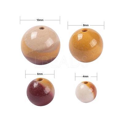 340Pcs 4 Sizes Natural Mookaite Beads G-LS0001-34-1