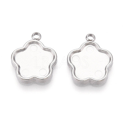 304 Stainless Steel Pendant Cabochon Settings STAS-T065-88P-1