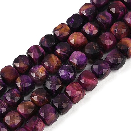 Natural Tiger Eye Dyed Beads Strands G-H028-A01-07A-1