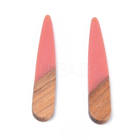 Resin & Walnut Wood Pendants X-RESI-S358-40S-1