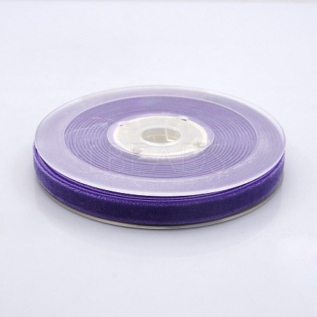 Polyester Velvet Ribbon for Gift Packing and Festival Decoration SRIB-M001-10mm-465-1