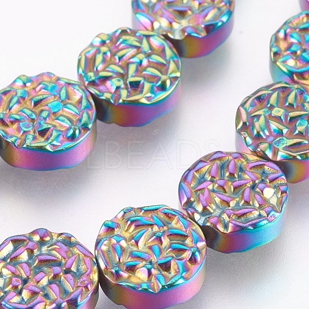 Electroplated Non-magnetic Synthetic Hematite Bead Strand G-E498-20A-03-1