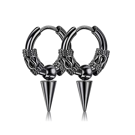 304 Stainless Steel Hoop Earrings PW-WG23967-04-1