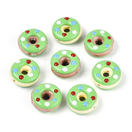 Handmade Porcelain Enamel Beads PORC-K003-09B-1