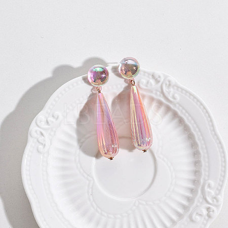 Teardrop Resin Dangle Stud Earrings WGCAAC8-03-1
