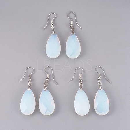 Opalite Dangle Earrings EJEW-P150-A02-1
