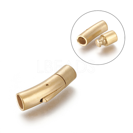 304 Stainless Steel Bayonet Clasps X-STAS-I013-6mm-MG-1
