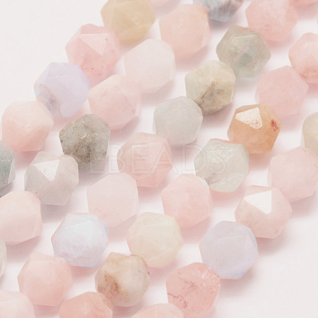 Natural Morganite Beads Strands G-E359-14-8mm-1