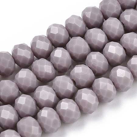 Opaque Solid Color Glass Beads Strands GLAA-L026-6mm-01-01-1