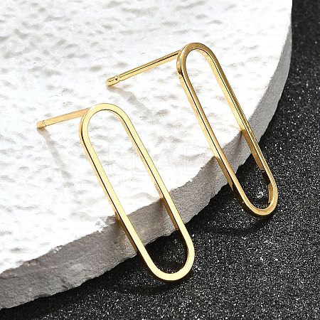 Brass Stud Earrings KK-T038-484B-1