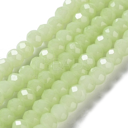 Baking Paint Imitation Jade Glass Bead Strands DGLA-A034-J6MM-A21-1