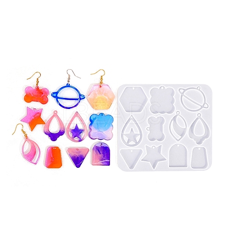 Geometric Earrings Pendants DIY Silicone Mold DIY-Q033-01D-1