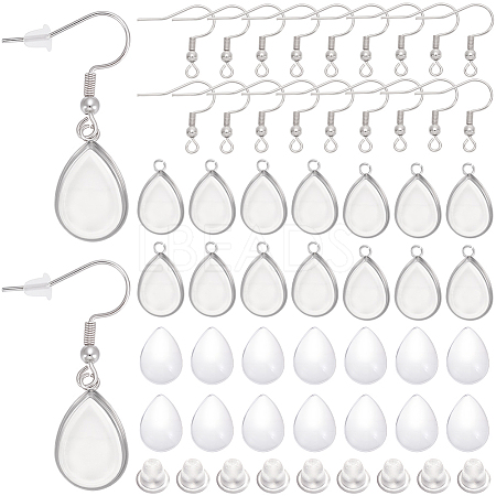 30Pcs 304 Stainless Steel Earring Hooks STAS-SP0002-06P-1