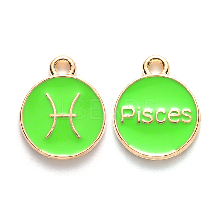 Alloy Enamel Pendants ENAM-S124-01B-06H-1