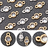 Beebeecraft 20Pcs 2 Colors Brass Micro Pave Clear Cubic Zirconia Connector Charms KK-BBC0002-17-4
