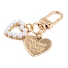 Cute ABS Plastic Imitation Pearl Pendant Decoration HJEW-L028-02G-01-2