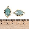 Natural Amazonite Faceted Leaf Pendants G-I375-04G-02-3