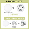 24 Bags Flat Round Cloth Cap Nail Buttons BUTT-BC0001-21C-2