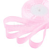 Breast Cancer Pink Awareness Ribbon Making Materials Sheer Organza Ribbon RS20mmY043-5