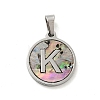 304 Stainless Steel with Paua Shell Pendants STAS-G268-02K-P-2