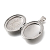 316 Stainless Steel Locket Pendants STAS-C123-01B-P-2