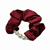 Plastic Pearls with Cloth Hair Ties PW-WG81AA1-03-1