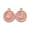 Golden Plated Alloy Enamel Charms ENAM-S118-07J-1