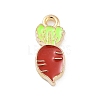 Light Gold Plated Alloy Enamel Pendants ENAM-M219-09KCG-01-1