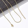 1.2MM 304 Stainless Steel Boston Link Chain Necklaces NJEW-D328-01G-02-4