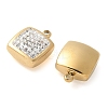 Polymer Clay Rhinestone Charms STAS-Q345-30G-2