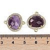 Natural Amethyst Faceted Oval Links G-B126-01G-03-3