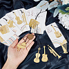 CRASPIRE 12Pcs 6 Styles Brass Bookmarks with Tassel OFST-CP0001-04-3