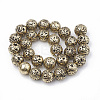 Electroplated Natural Lava Rock Beads Strands X-G-N0321-14A-2