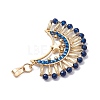 Faceted Round Synthetic Blue Spinel & Glass Pendants PALLOY-MZ00371-3