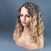 Fashion Women Shoulder Length Curly Ombre Wigs OHAR-L010-003-2