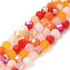 Electroplate Glass Beads Strands EGLA-P048-A04-1