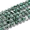 Synthetic Malachite Beads Strands G-I199-32-6mm-F-1