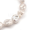 Natural Baroque Pearl Keshi Pearl Beaded Bracelets BJEW-JB05385-7