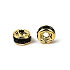 Brass Grade A Rhinestone Spacer Beads RSB034NF-04G-3